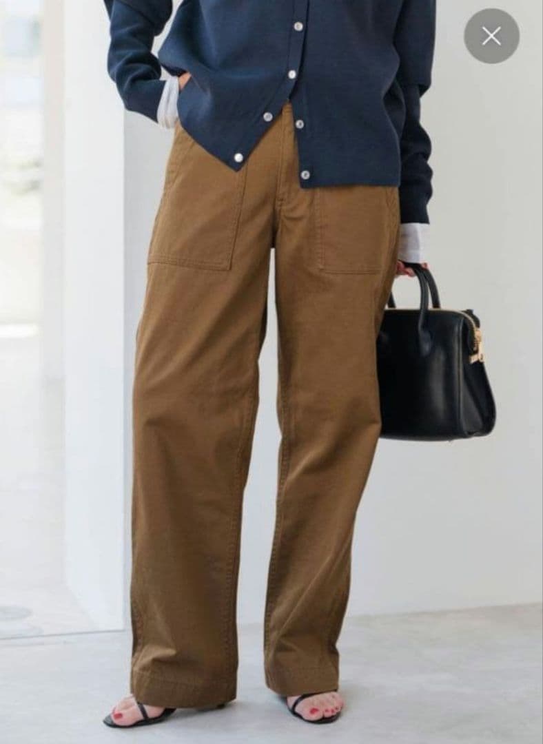 今季完売Spick & Span ルーズベイカーパンツ キャメル 34