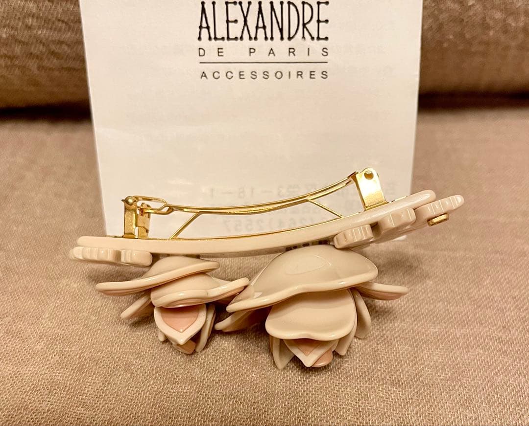 ALEXANDRE DE PARIS 花　ヘア　バレッタ　アレクサンドル　バラ