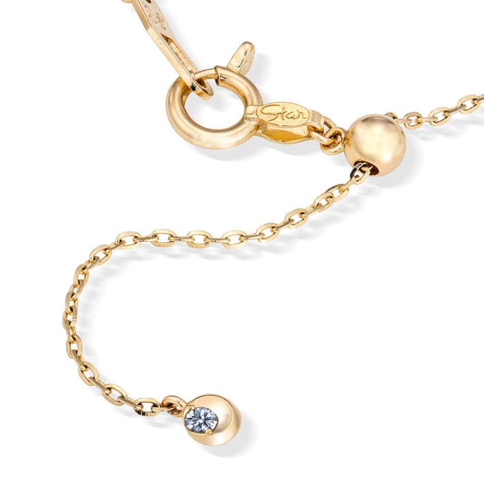 スタージュエリー　K10　ヘリンボーン　ムーンセッティング　ダイヤ　ネックレス