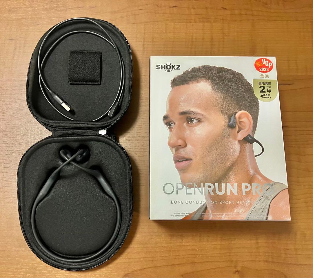 中古品 SHOKZ OpenRun Pro 骨伝導イヤホン