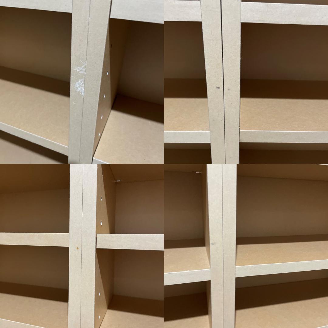 無印良品 廃盤 パルプボードボックス・マルチラック×４ 本棚 ジョイント金具付き