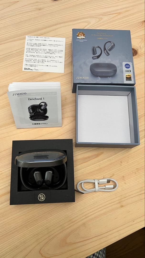 【開封・動作確認のみ】Zenchord 1 AIレコーダー & イヤフォン