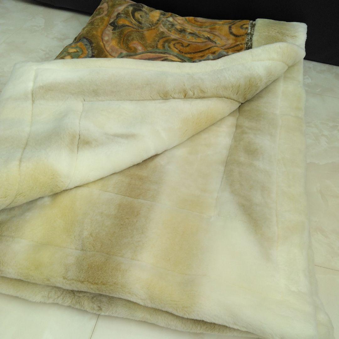 新品　西川ローズ　二重合わせ　カシミヤ混　パフウオーム　毛布　140 ✖️200