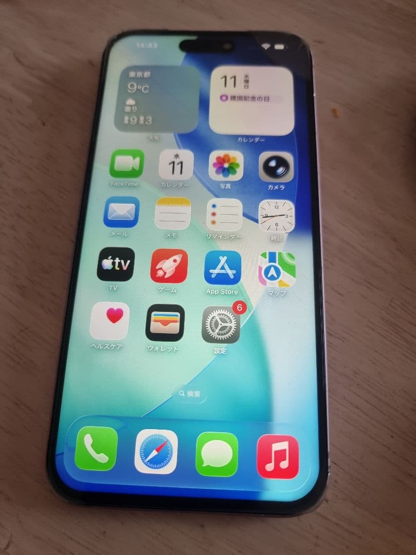 iPhone15plus　ピンク　フェイスid不可背面われあり