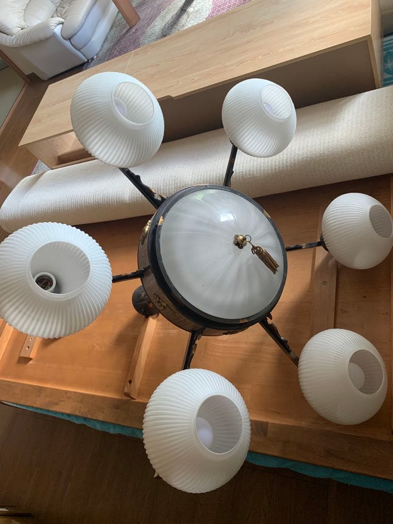 シャンデリア 昭和レトロ 6灯+1灯