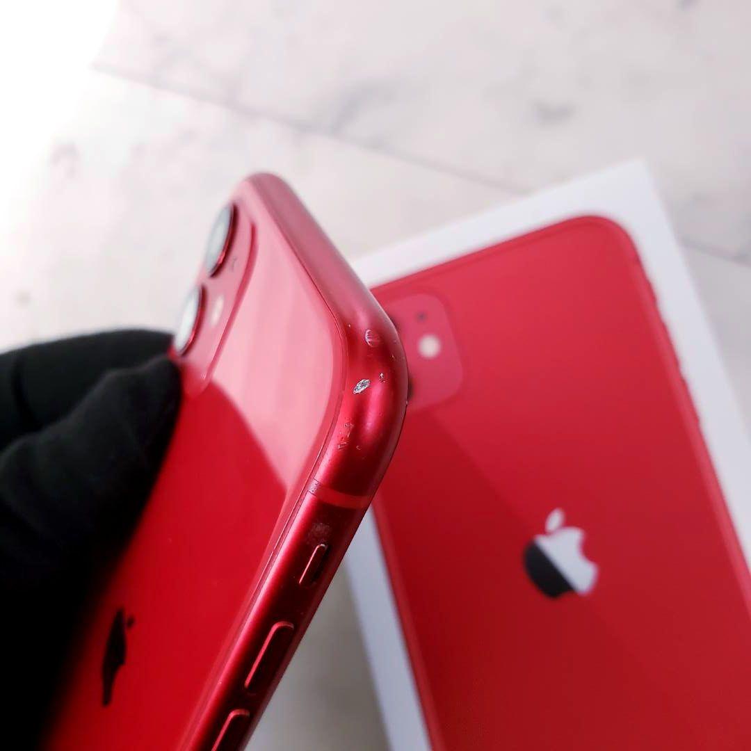 iPhone 11 SIM解除 初期化 レッド 128 箱 付属品 アイフォン