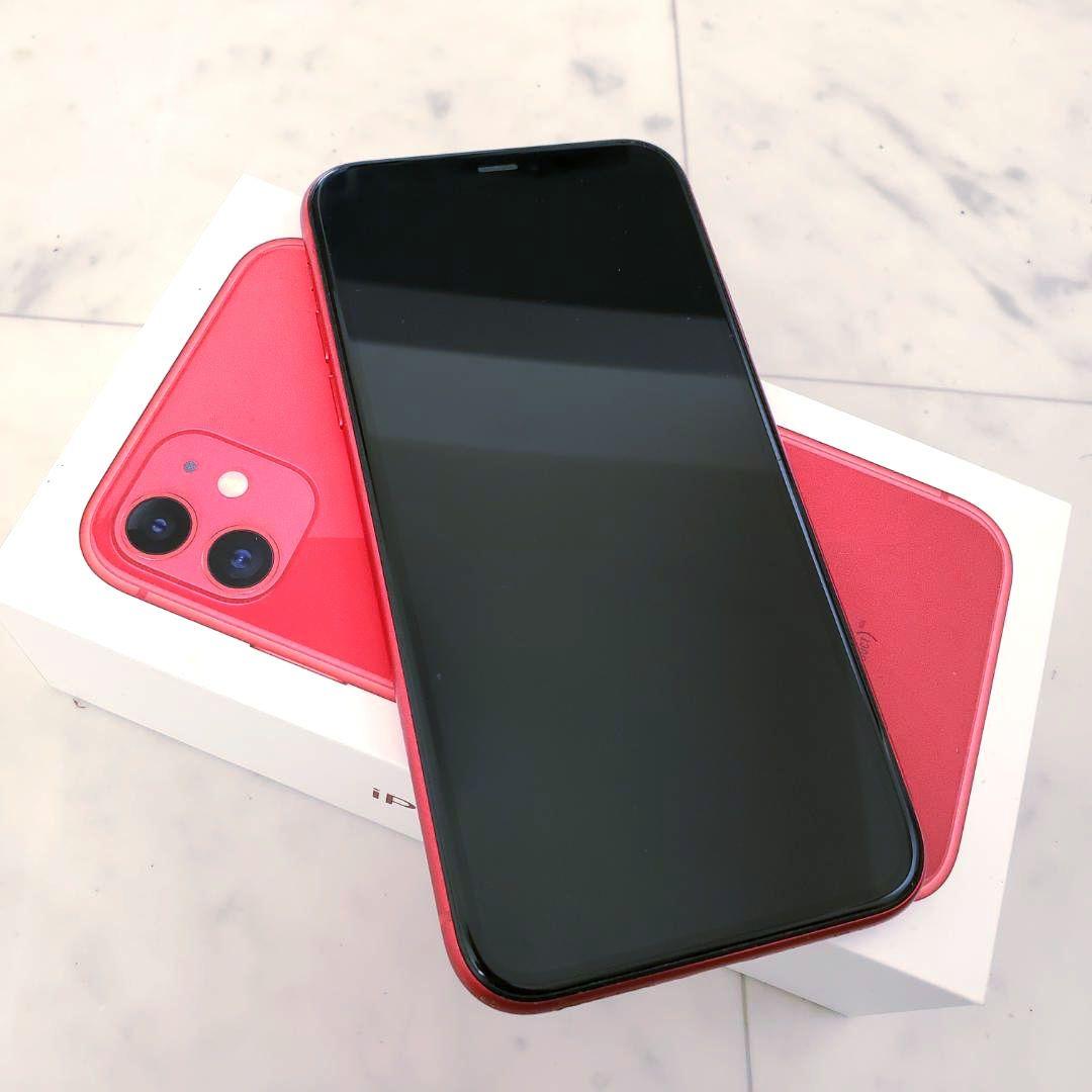 iPhone 11 SIM解除 初期化 レッド 128 箱 付属品 アイフォン