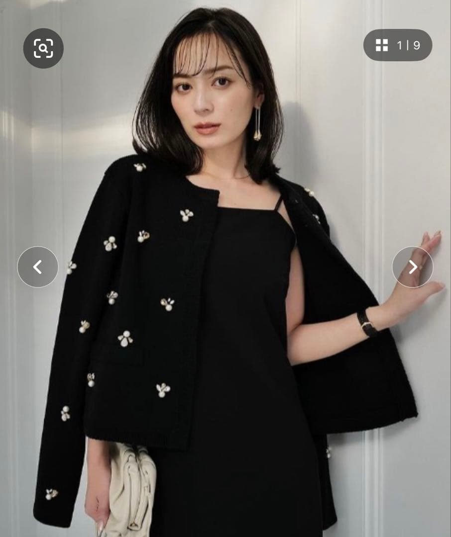 anuans ビジューニットジャケット