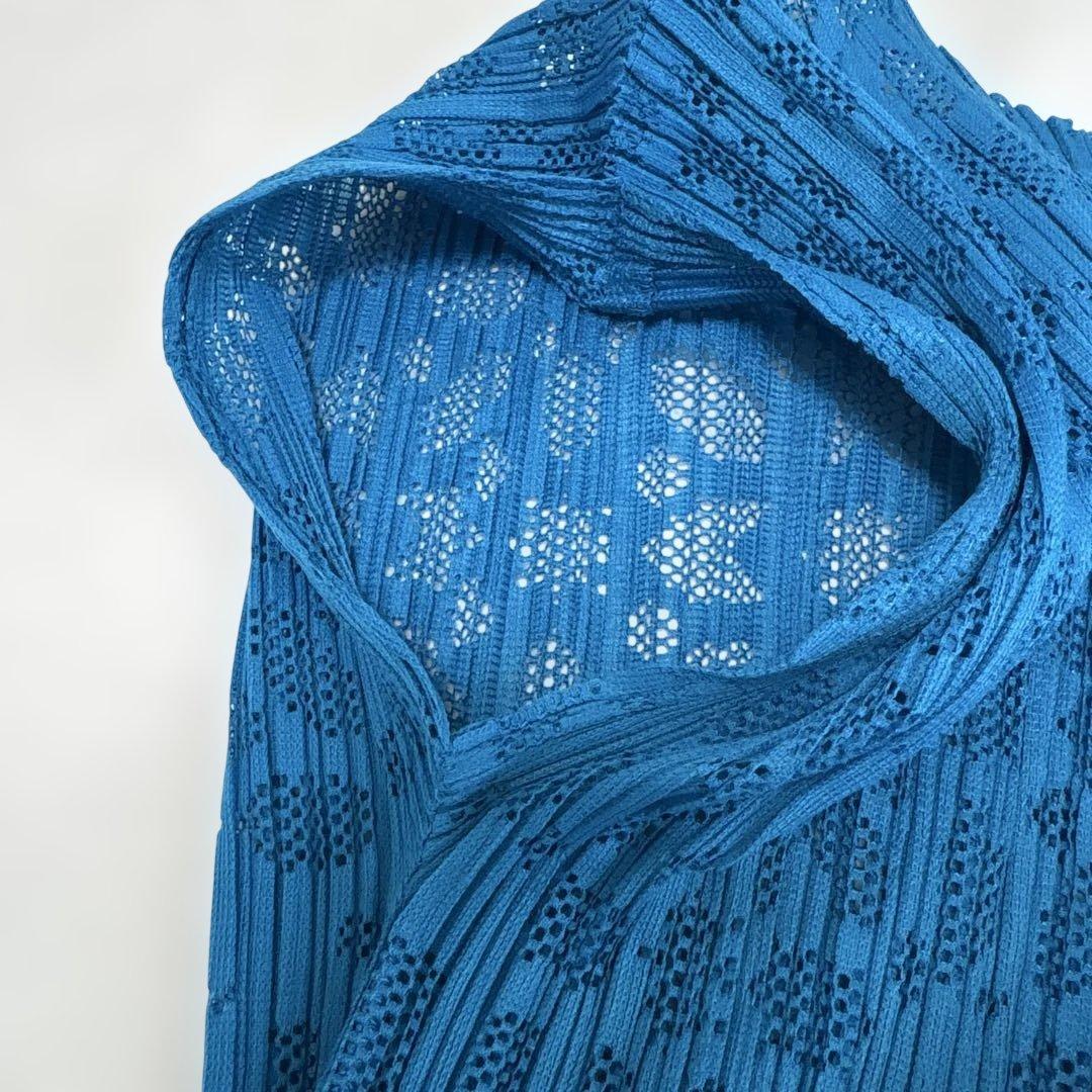 イッセイミヤケ PLEATS PLEASE プリーツプリーズ チュニック ブルー