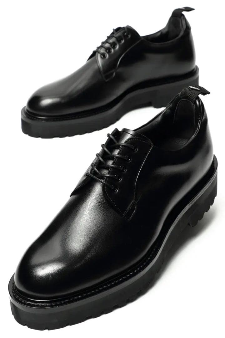 【限定】WH BEKKU HOMME Zソール プレーントゥ　オールブラック