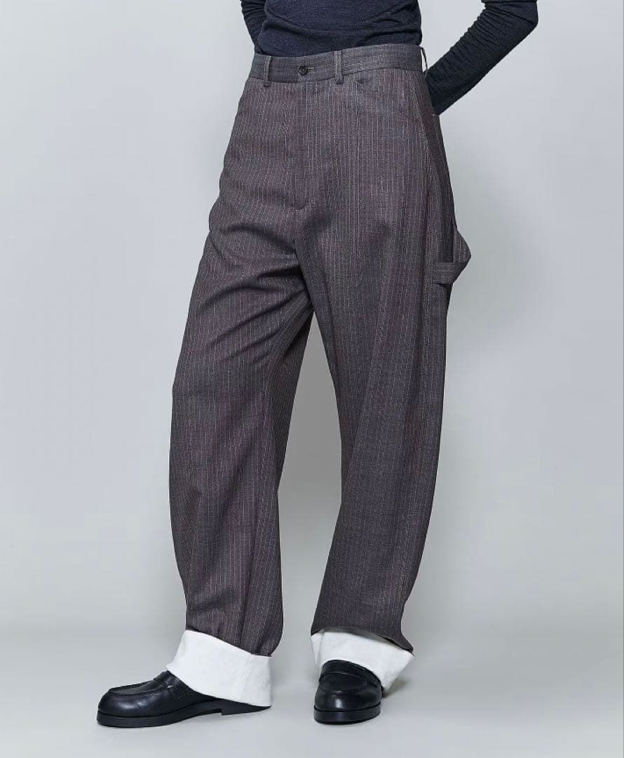 ＜6(ROKU)＞ストライプ ペインターパンツ