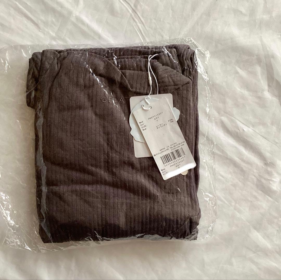 ジェラートピケ ギンガムチェックドレス　ワンピース　マタニティー　グレー