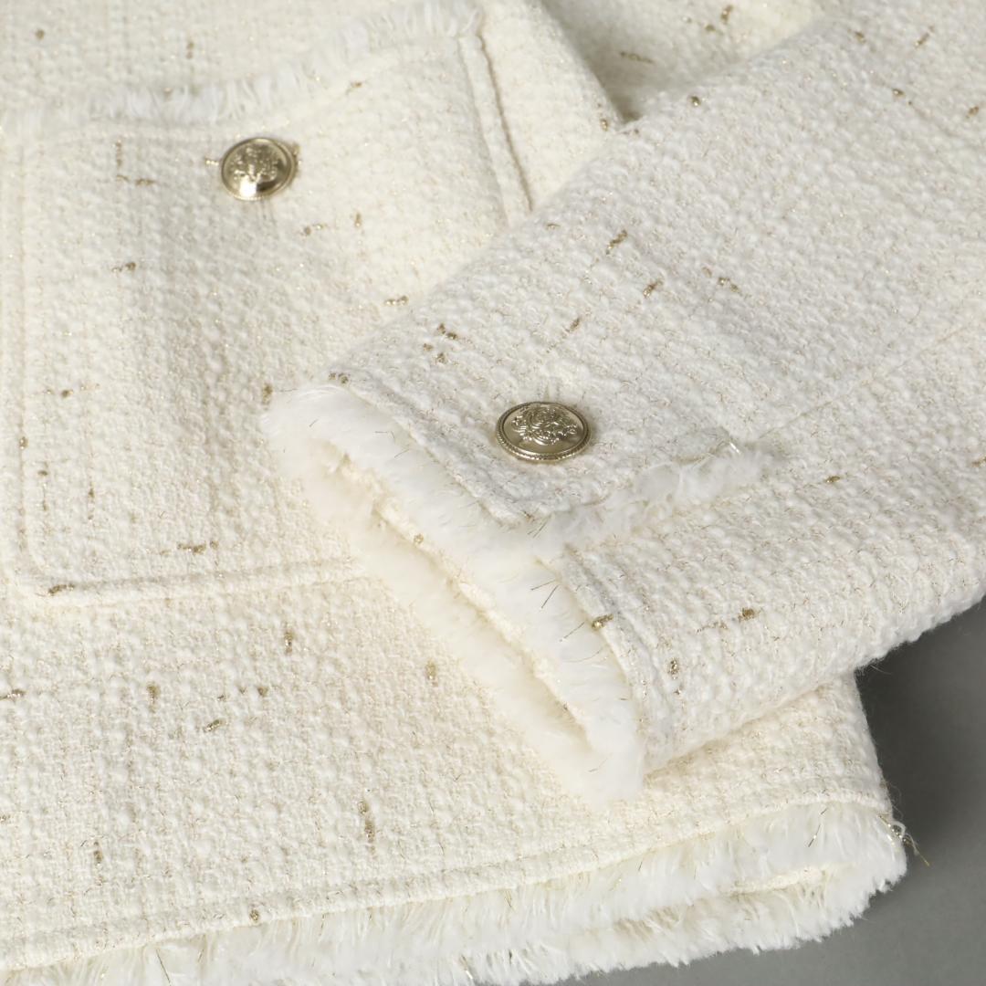 302新品 23区 GIOLICA ボタンツイードジャケット滝沢眞規子さん着38