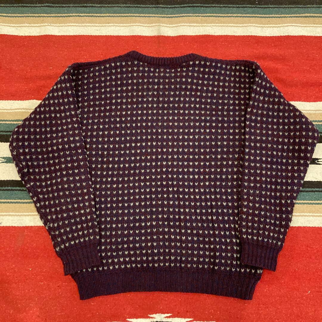 バーズアイ　ニット　ウールリッチ　80s 美品　Lサイズ