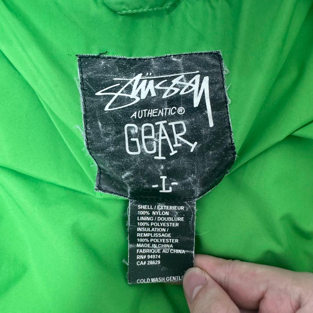 ジャケット・アウター OLD STUSSY PUFFER VEST GREEN THERMOLITE