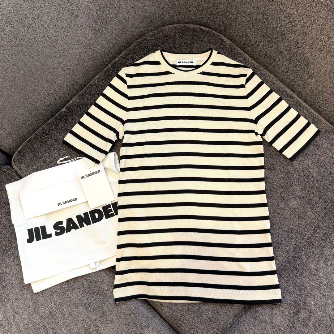 【新品未使用】JIL SANDER ボーダーTシャツ コットン XSサイズ