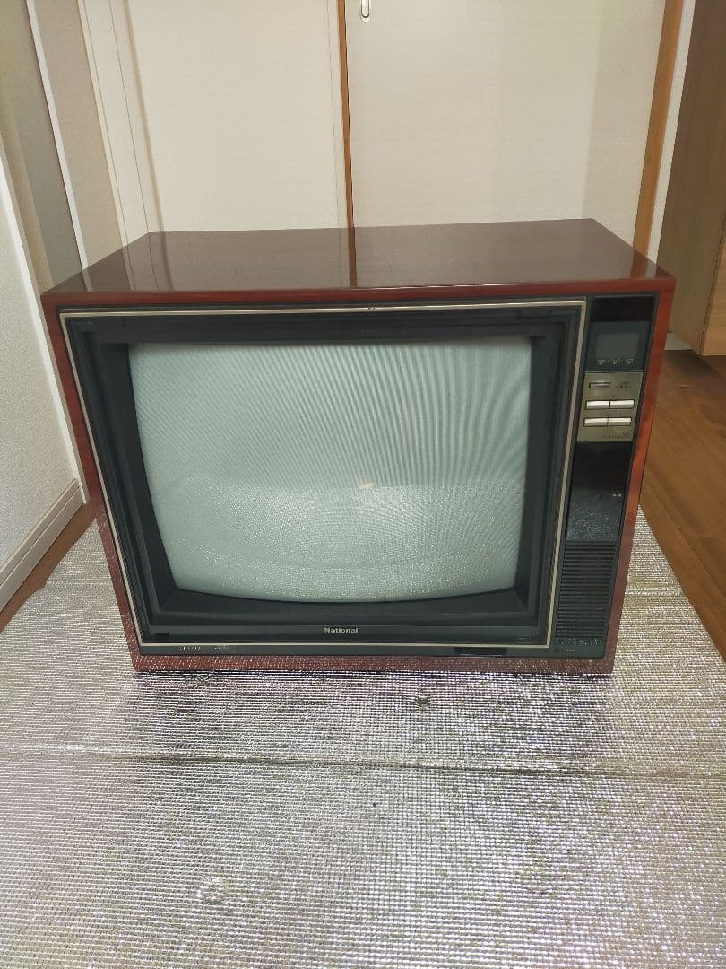大幅値下☆ナショナルカラーテレビ/美品/当時物/昭和レトロ/音声映像OK/ 送込