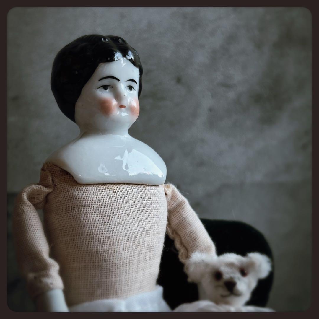 アンティーク チャイナヘッドドール ビスクドール