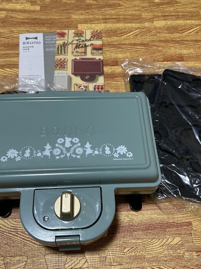 BRUNOムーミンホットサンドメーカー ダブル　BOE051-BGR