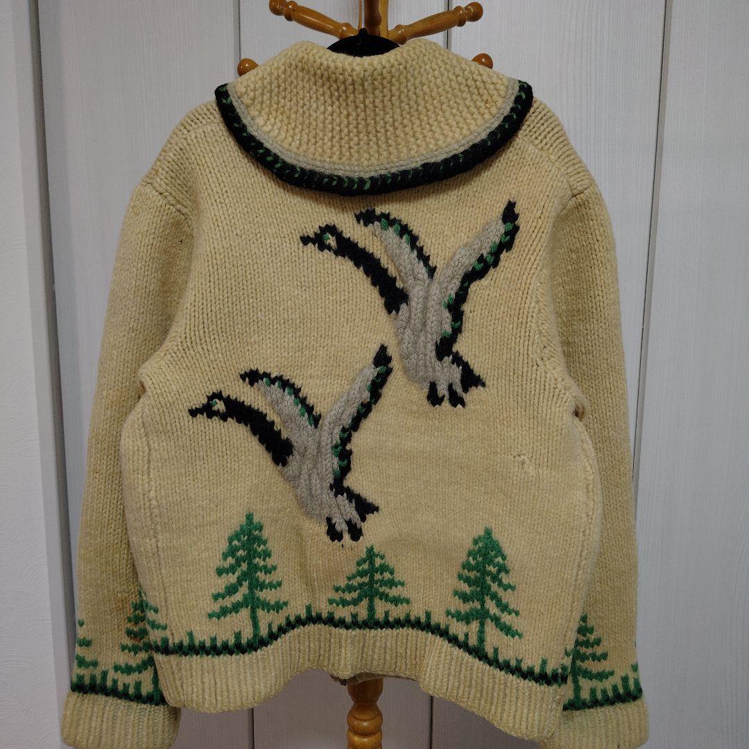 70s　カウチンセーター　ライトニングジップ　要クリーニング