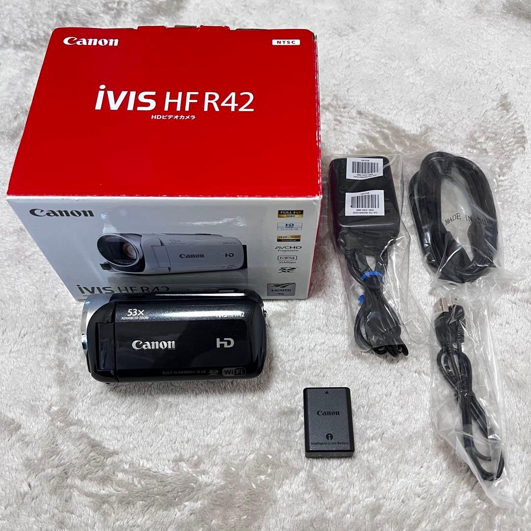 美品　Canon キャノン　iVIS HF R42 ビデオカメラ　ブラック
