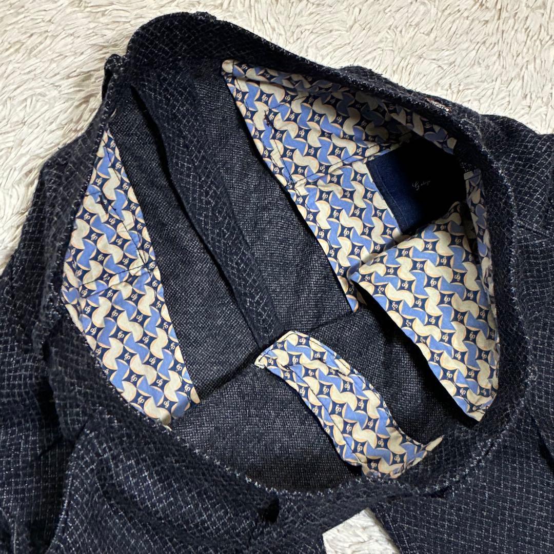 G-Stage 【秋冬】 紺 格子柄 トラベル アンコン ジャケット パンツ