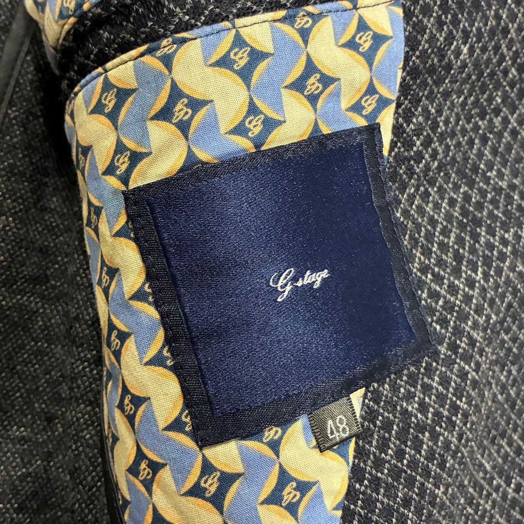 G-Stage 【秋冬】 紺 格子柄 トラベル アンコン ジャケット パンツ