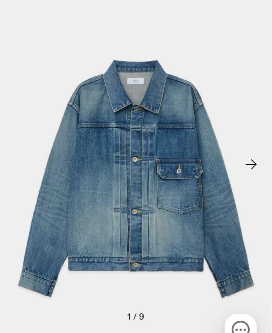 marka 13.5ozセルビッチデニム / NEW タイプ1 ジャケット