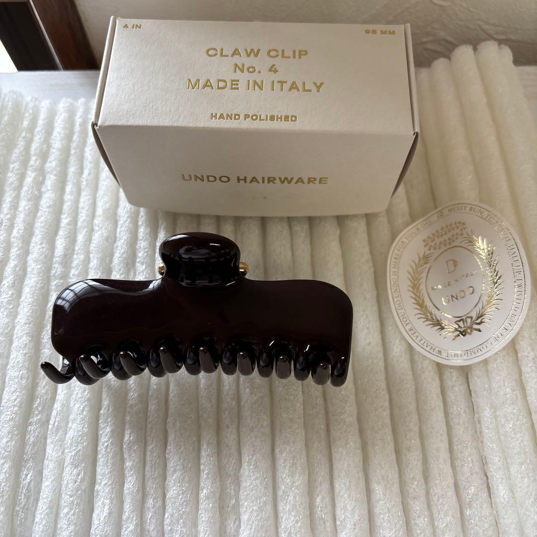 UNDO ヘアクリップ　ボルドー　ワインレッド　no.4