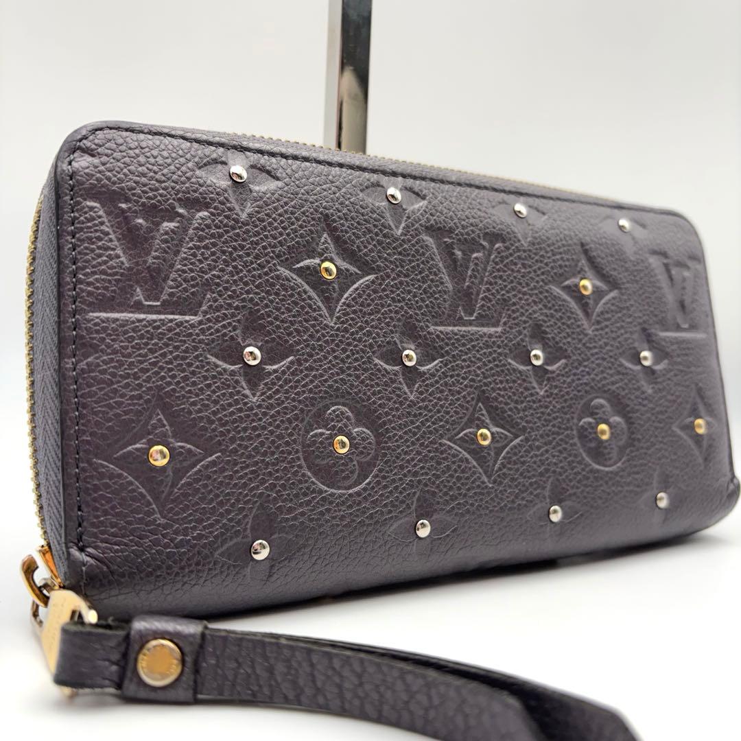 美品 ルイヴィトン ジッピーウォレット メタリックスタッズ アンプラント