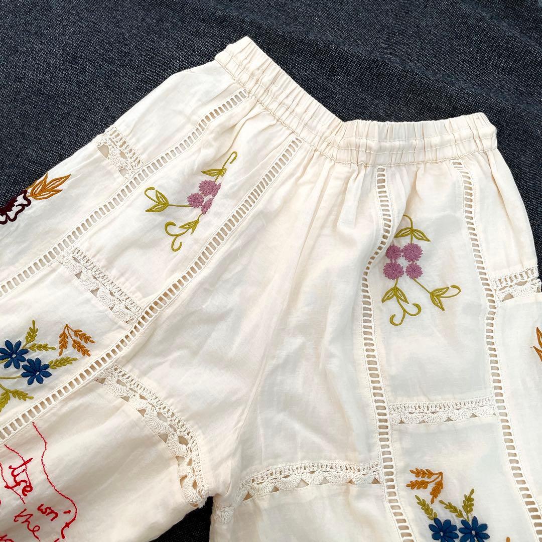 ［専用］エンブロイダリーパッチワークトラウザーズ 刺繍 36 TODAYFUL