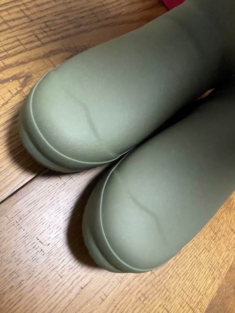 HUNTER レインブーツ　カーキ 長靴 箱付き