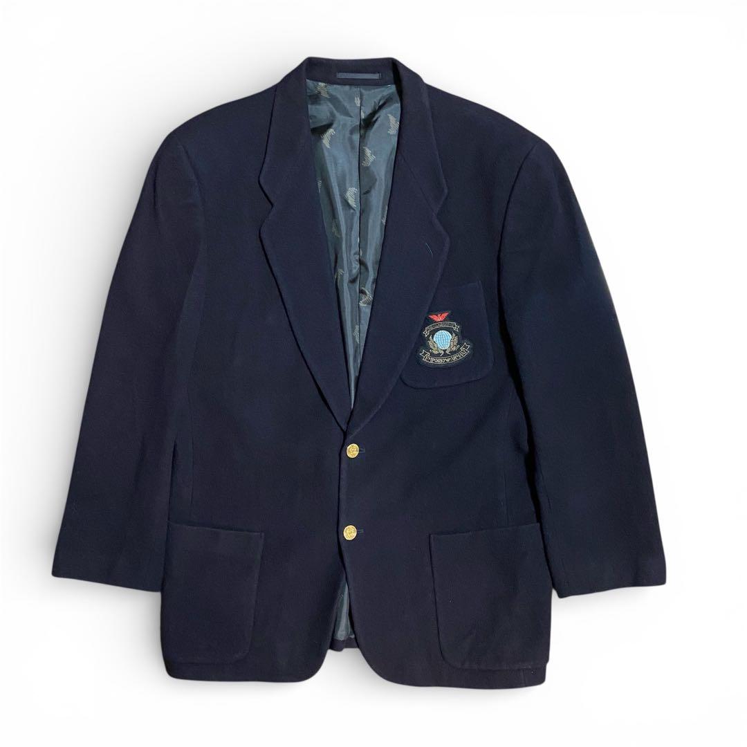 EMPORIO ARMANI エンポリオアルマーニ 金ボタン カシミヤ混ブレザー