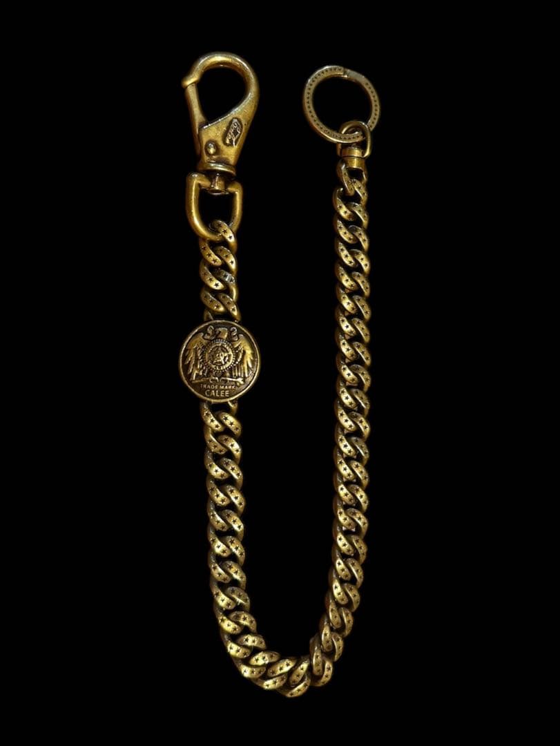 人気 calee キャリー イーグルコンチョ付き ウォレットチェーン 真鍮製