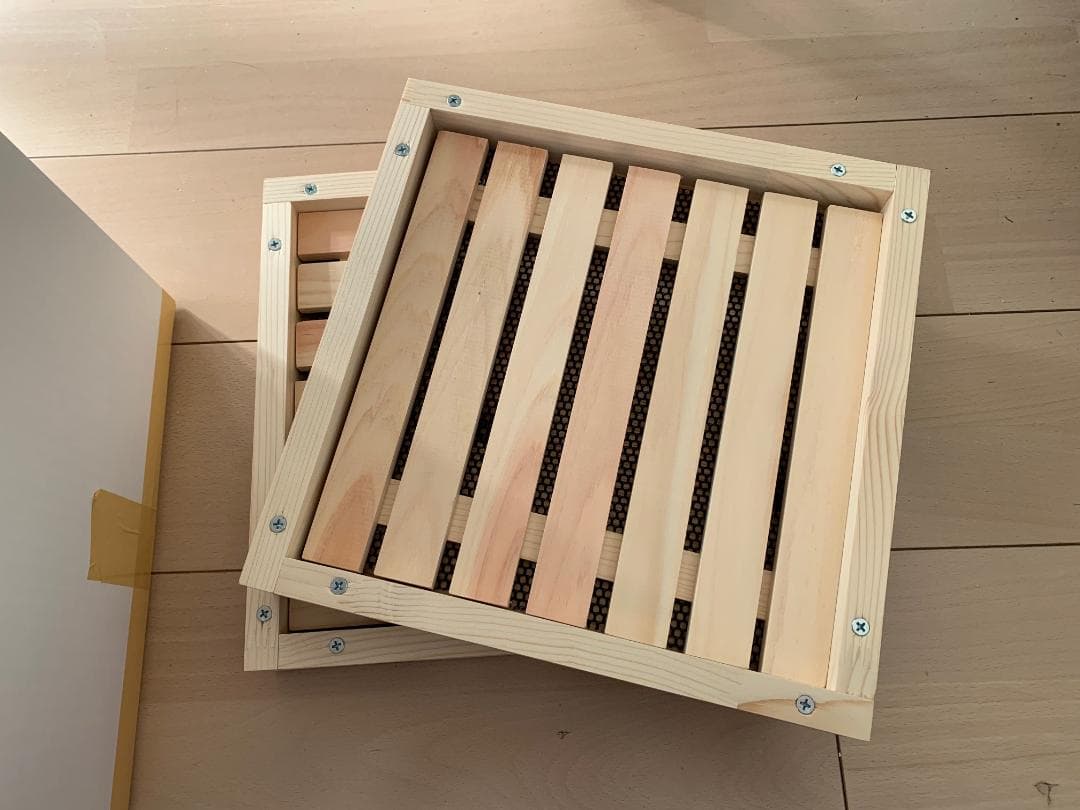 日本ミツバチ重箱式巣箱３段 × ２セット【組み立てキット】送料込