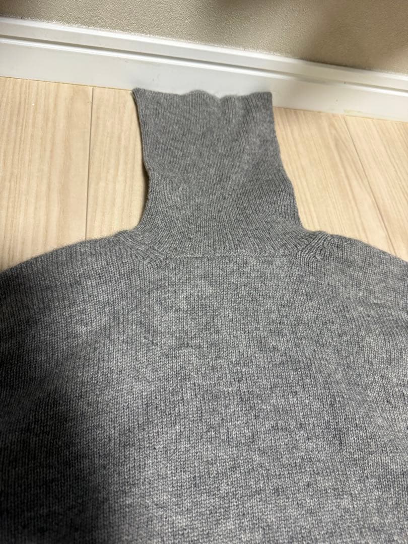 【美品】GUCCI グッチ カシミア タートルネックセーター グレー M