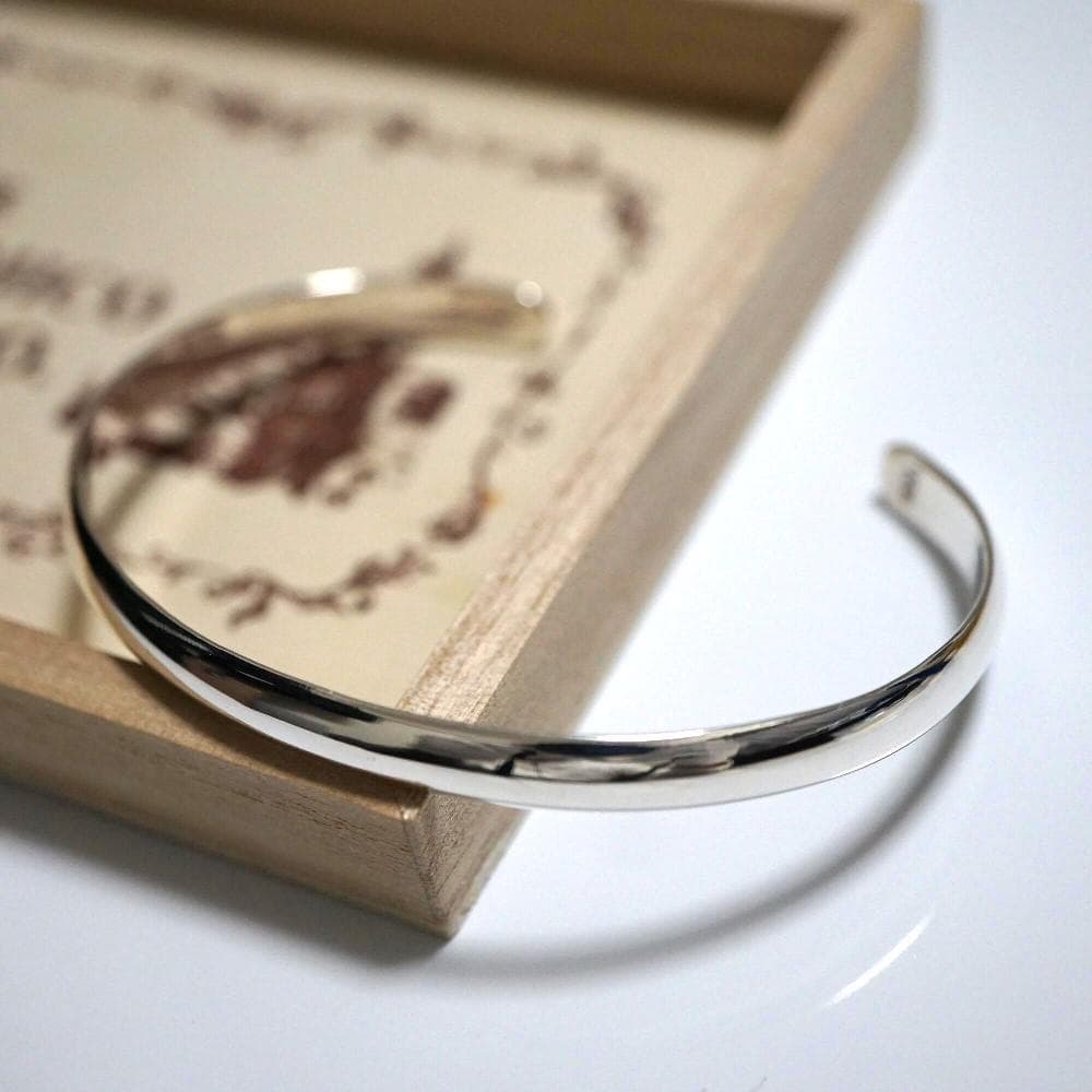 シルバー925 シルバーブレスレットシンプル バングル 銀 シンプル プレーン