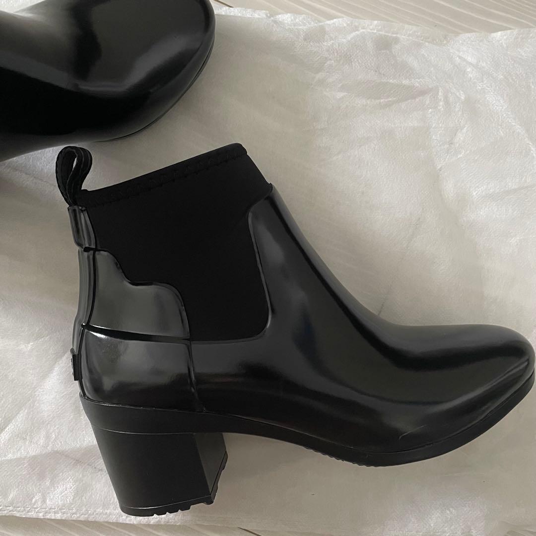 【年内値下げ】HUNTER チャンキーヒールレインブーツ　23.5cm