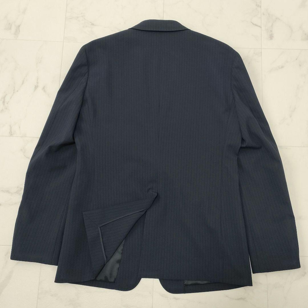 スーツセレクト　4Sシリーズ　3ピース　セットアップ　ストライプ　ネイビー　A6