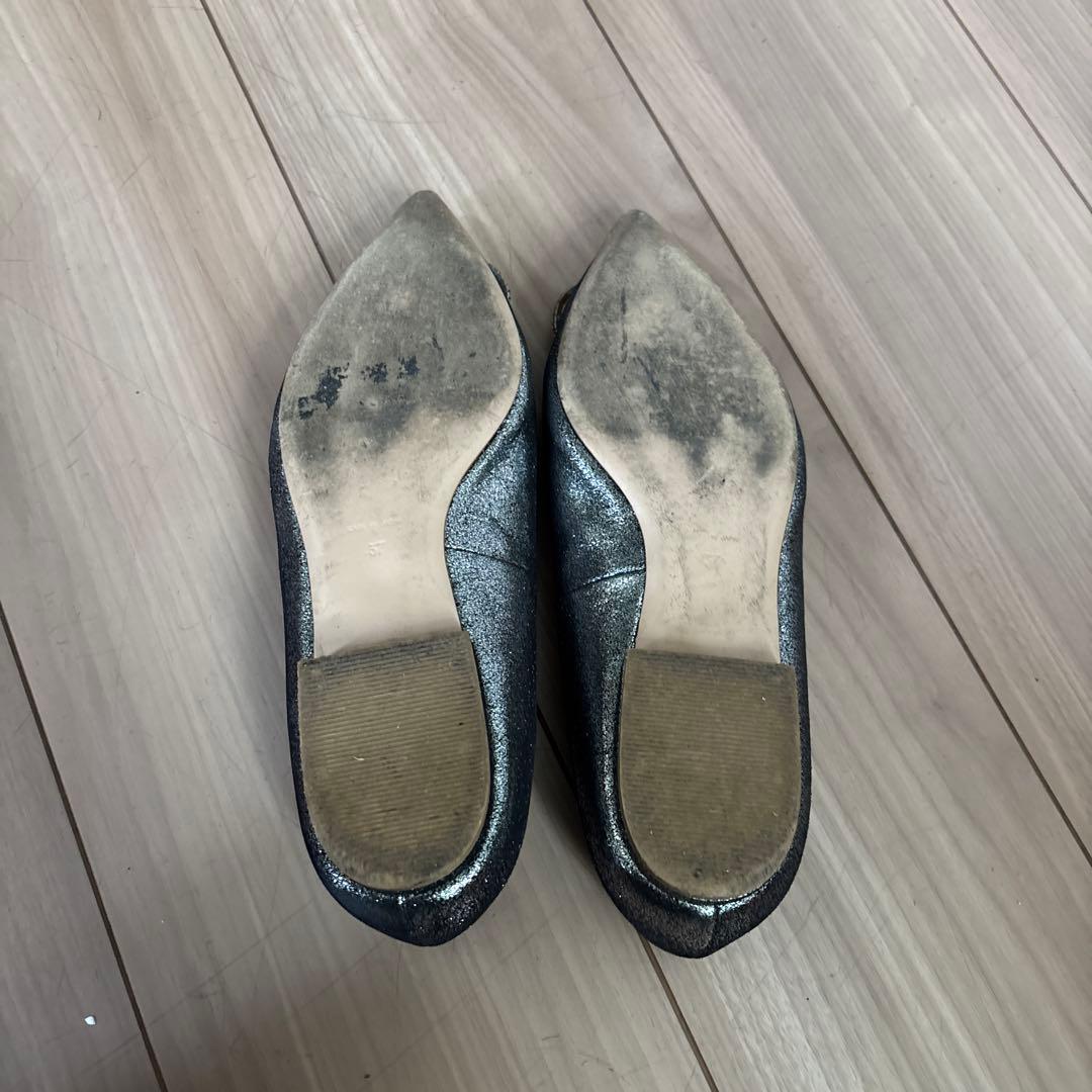 ピッピシック　ビジューパンプス　フラットシューズ　37