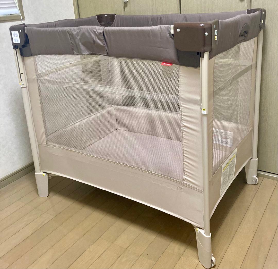 【ぴろ】Aprica ベビーベッド ココネルエアー ココアブラウン