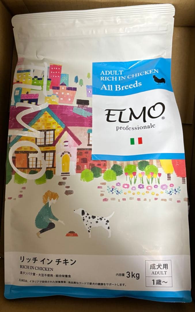 ELMO エルモ アダルト 成犬用 1歳から リッチインチキン 3㎏✖️3袋