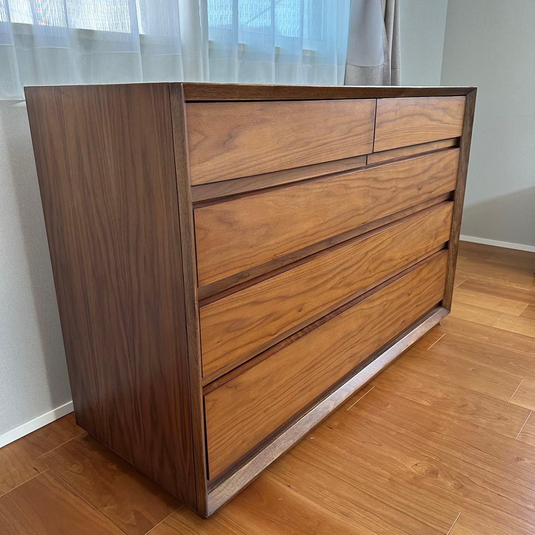 ウォールナット 洋服チェスト 洋服ダンス　IDC大塚家具