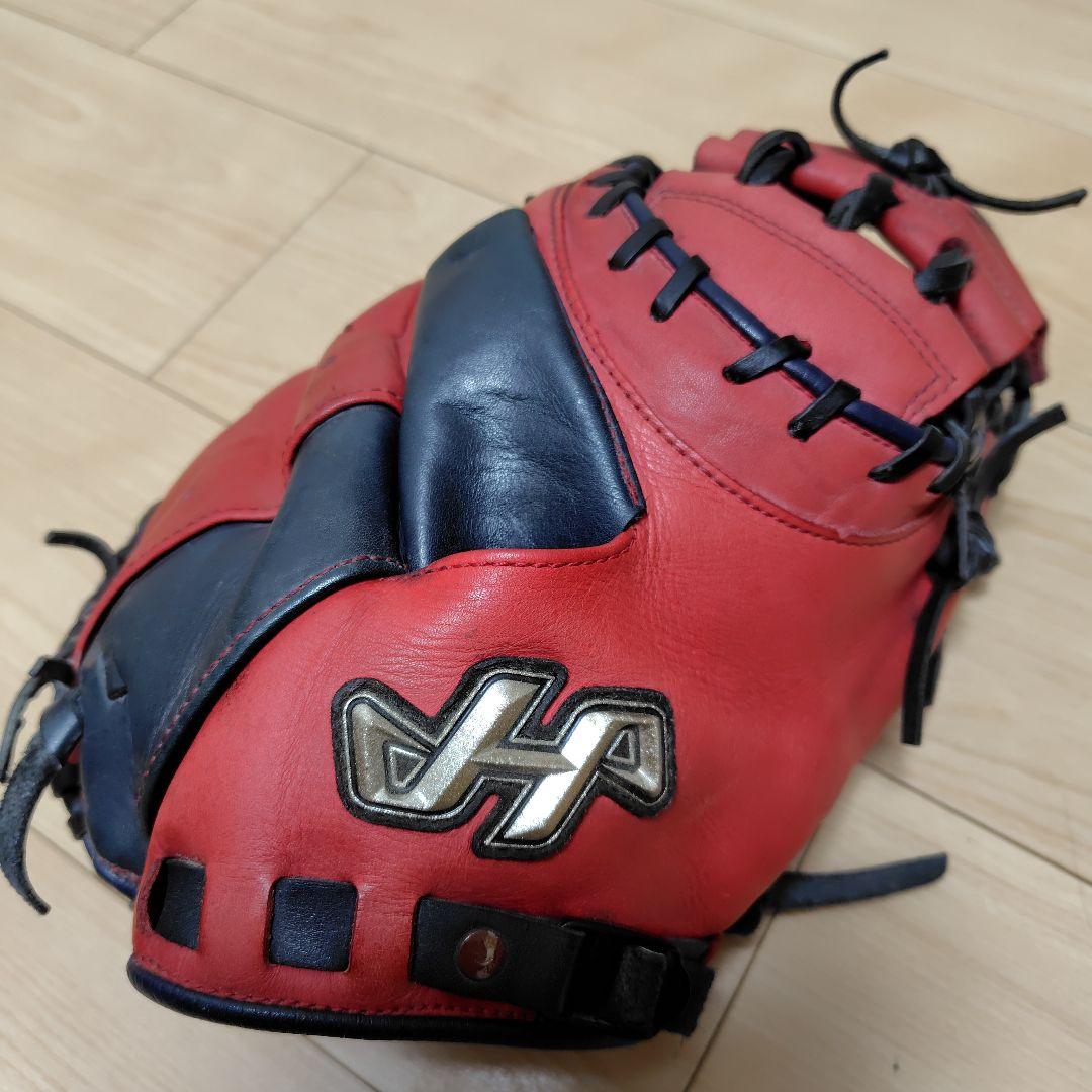 ハタケヤマキャッチャーミット 軟式用PBO-288 赤/黒