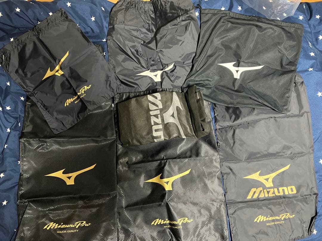 激レア品ミズノプロ野球ソフト収納袋7枚セット売り非売品　新品未使用　まとめ売り