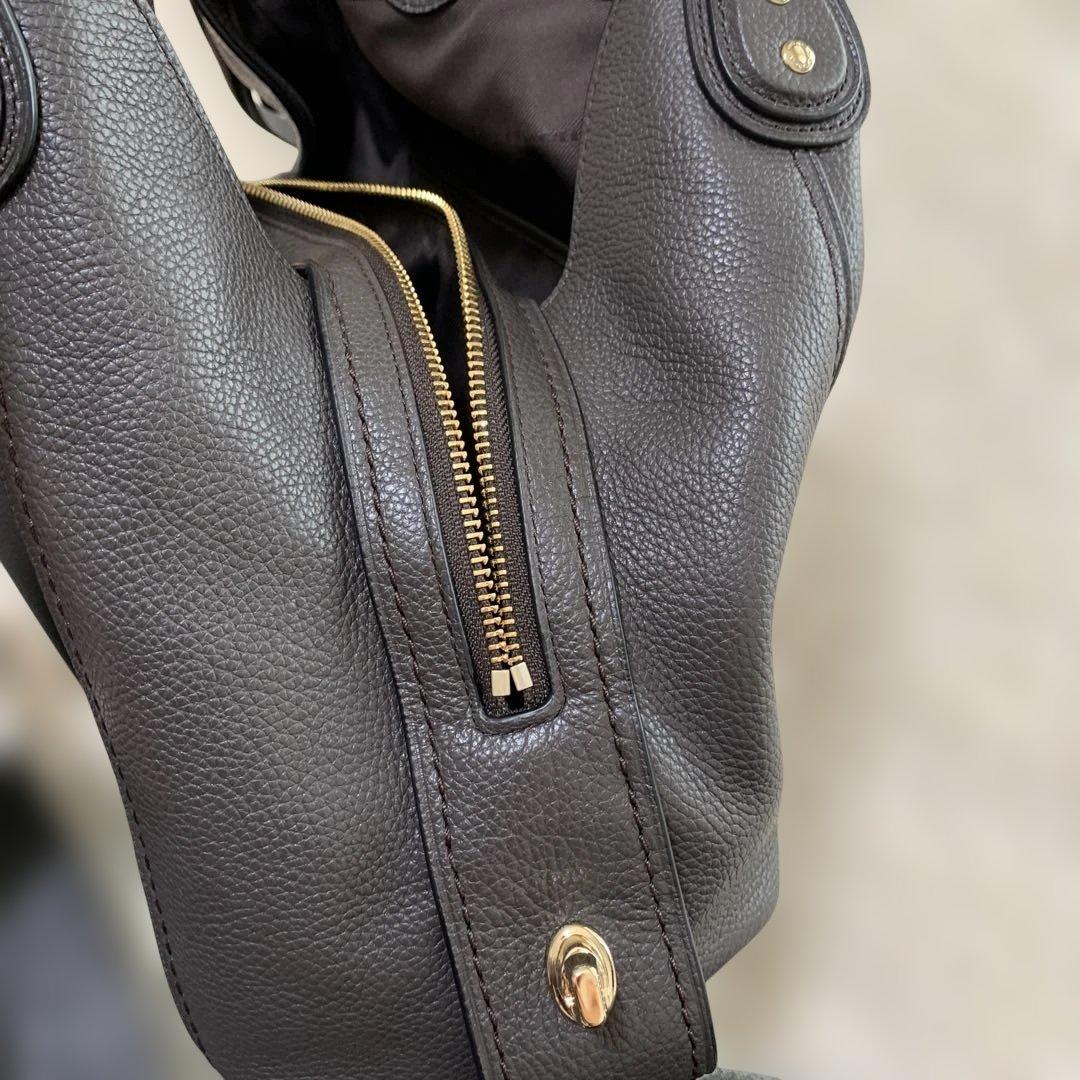 美品 COACH 黒 レザー ハンドバッグ