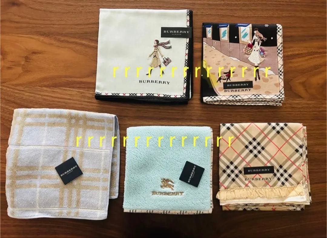 【期間限定値下げ】BURBERRY ハンカチ５枚セット 女の子バーバリーチェック