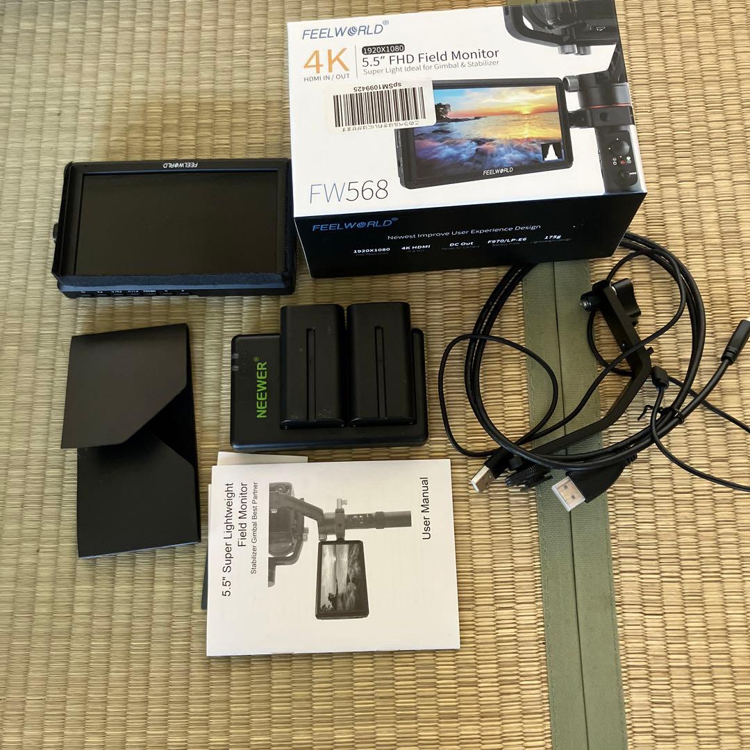 FEELWORLD FW568 バッテリー 付き