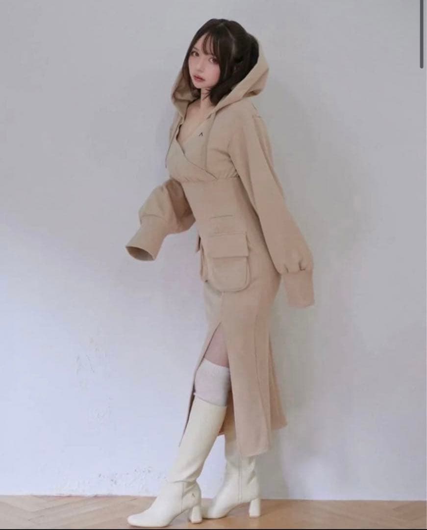 ワンピース andmary Ami pocket slit dress AM0709