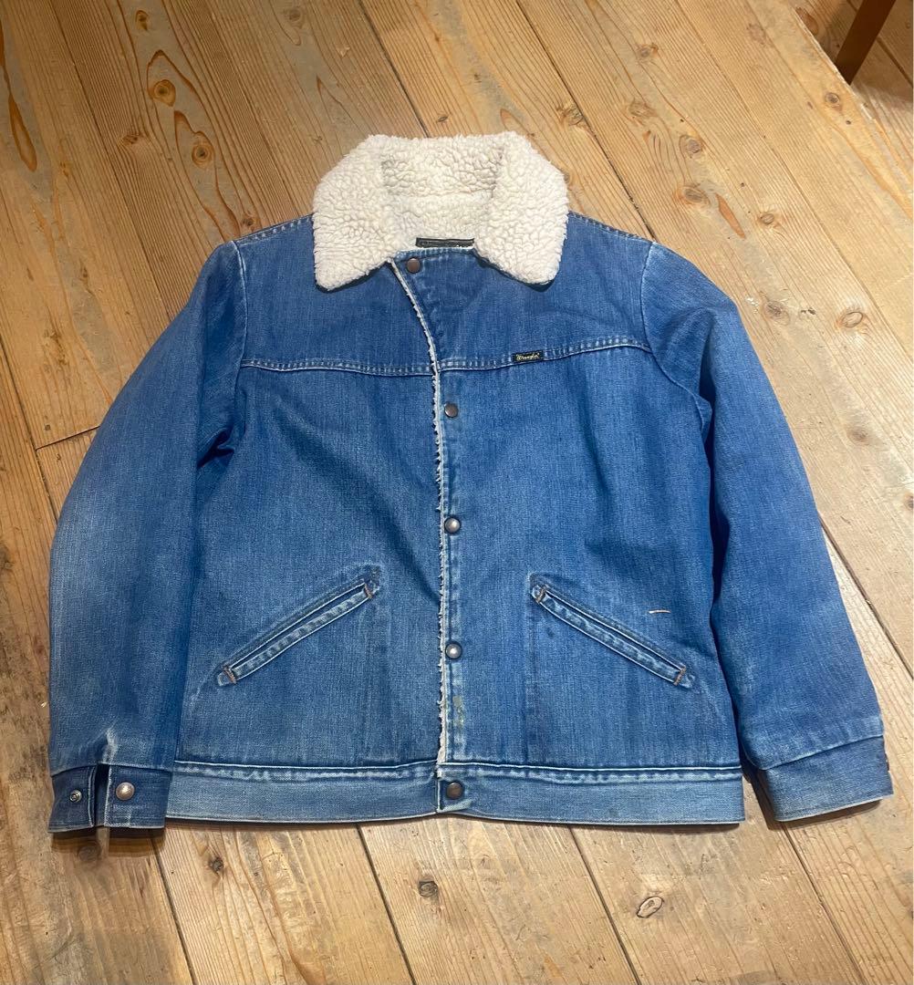 Wrangler ボア襟 デニムジャケット ランチコート USA製 ラングラー